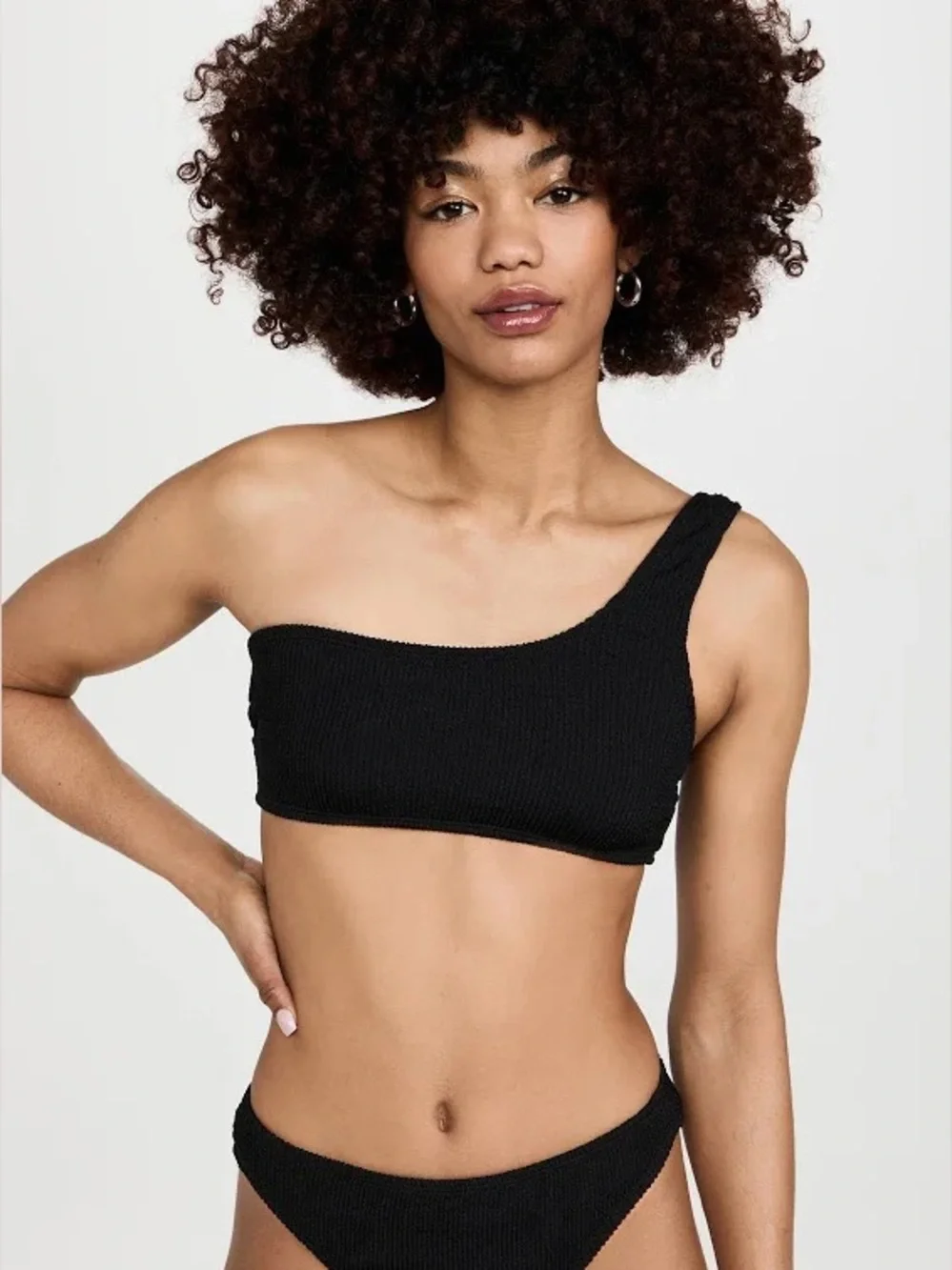Good American One Shoulder Bikini Top